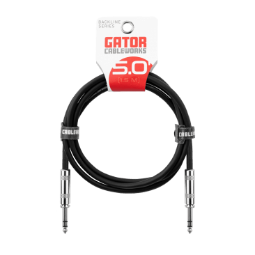 a professional 5-foot balanced patch cable featuring ¼-inch TRS male to ¼-inch TRS male connectors